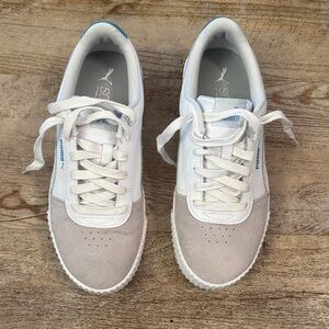 Puma White and Light Gray Sneakers